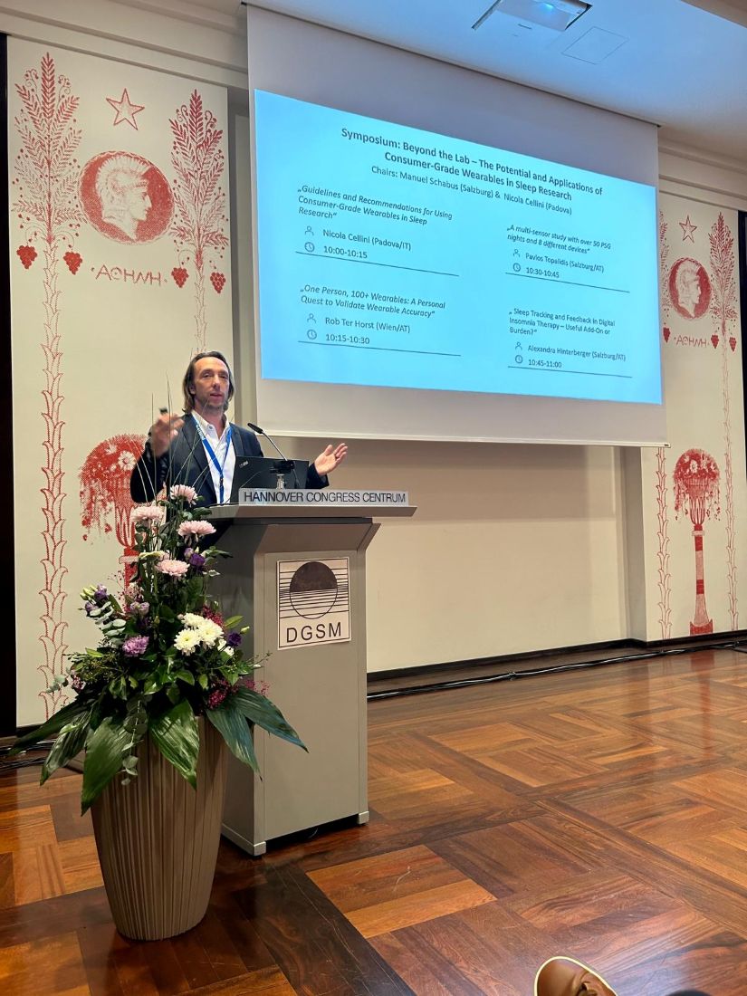 Univ.-Prof. Dr. Manuel Schabus bei der Jahrestagung der Deutschen Gesellschaft für Schlafforschung und Schlafmedizin (DGSM) 